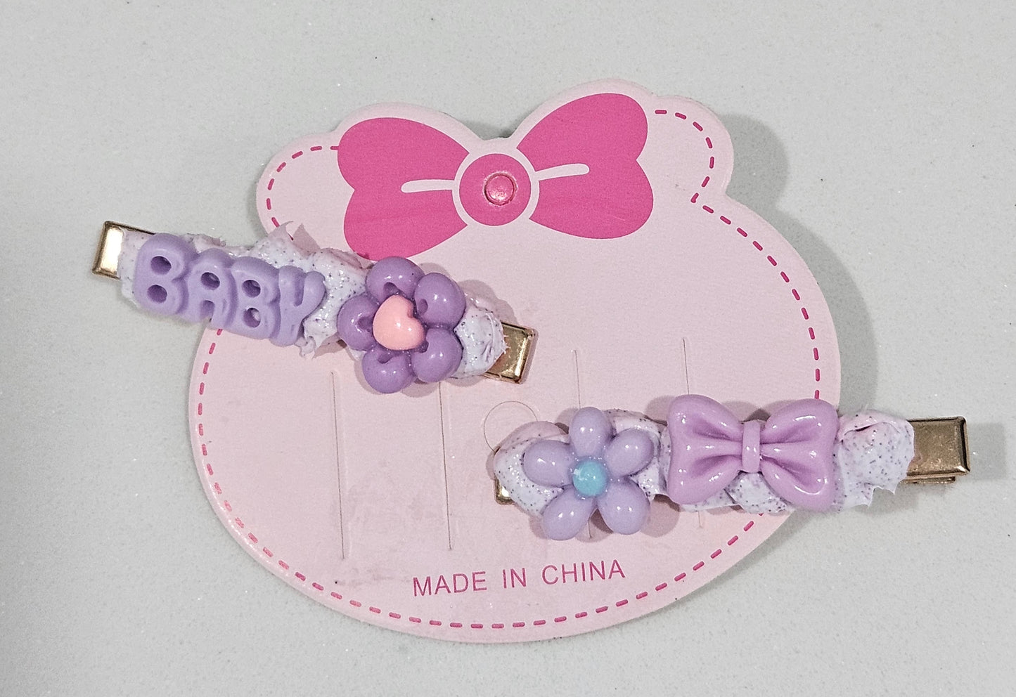 Purple baby Alligator clips