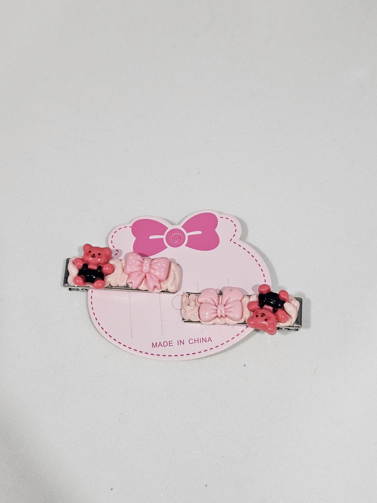 Red teddy clips
