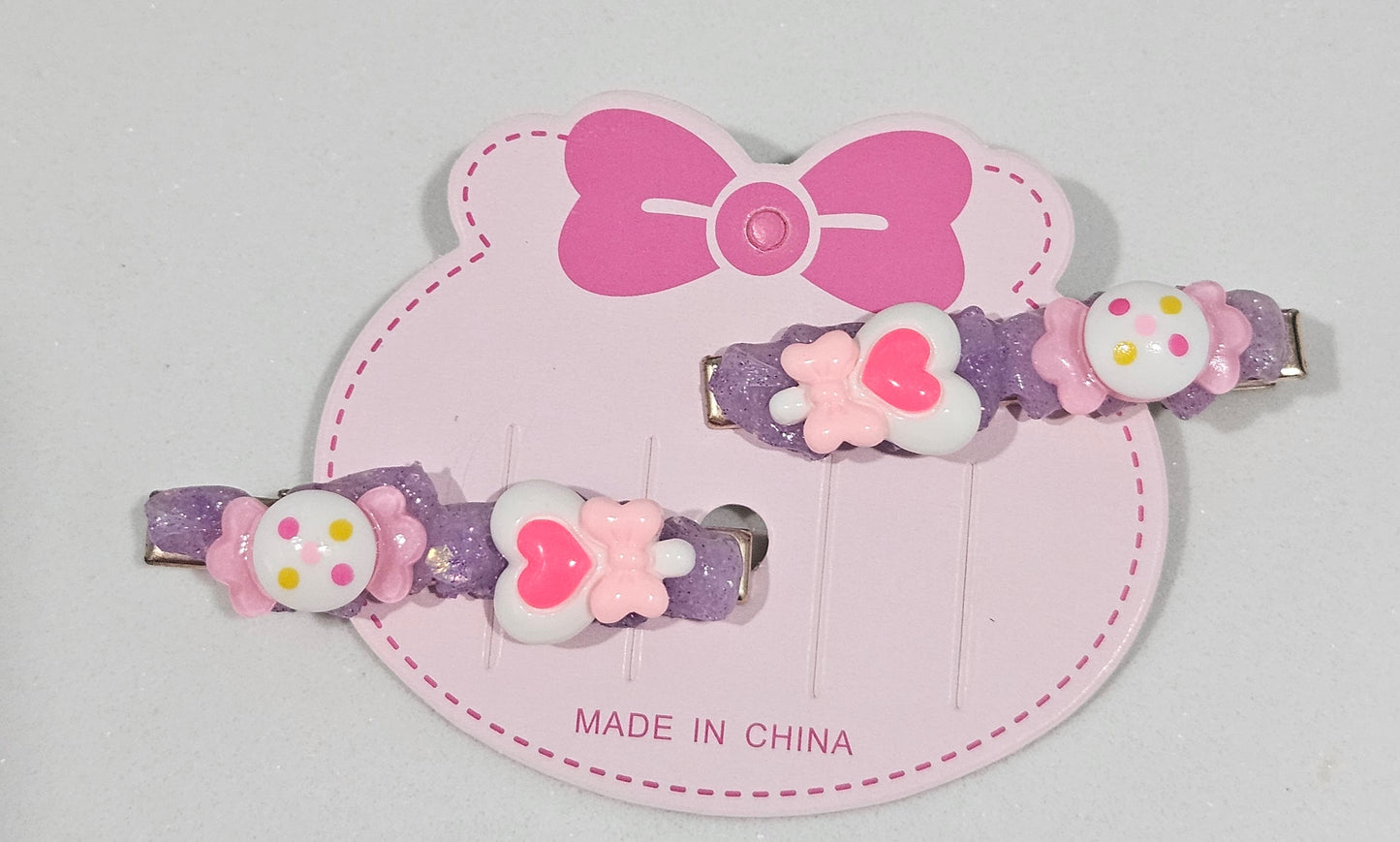 Purple candy clips