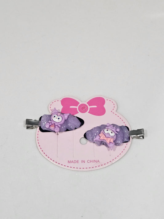 Purple Kuromi Clips