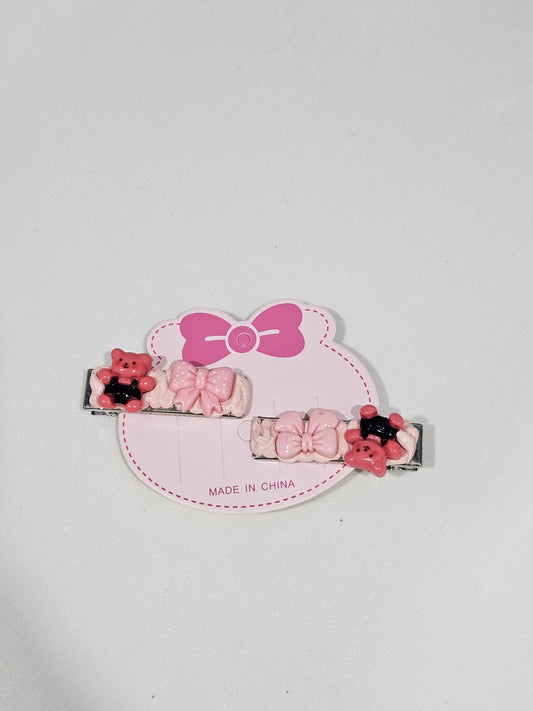 Red teddy clips
