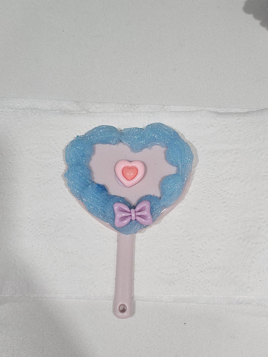 Blue heart mini mirror